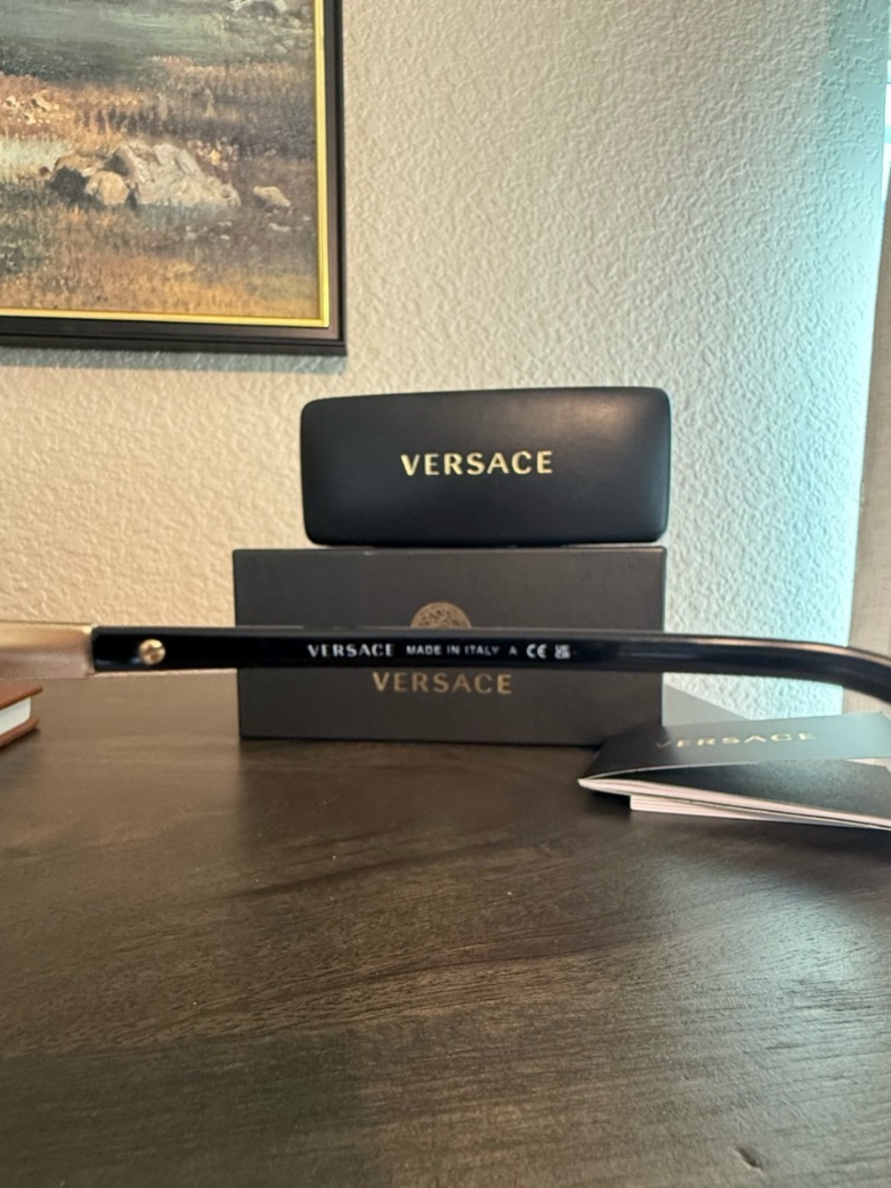 Versace Cat-Eye Sunglasses in Rose Gold with Pink Mirrored Lenses - Picture 8 of 13